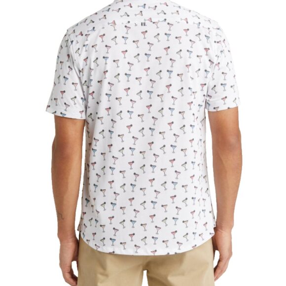 Stone Rose Margarita Graphic Print Short Sleeve Button Up Shirt SZ XL TG Polo - Picture 3 of 16